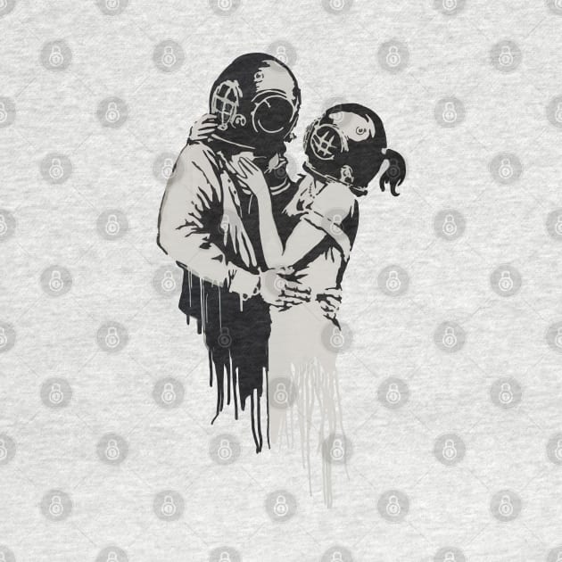 BANKSY Think Tank Couple by inkstyl